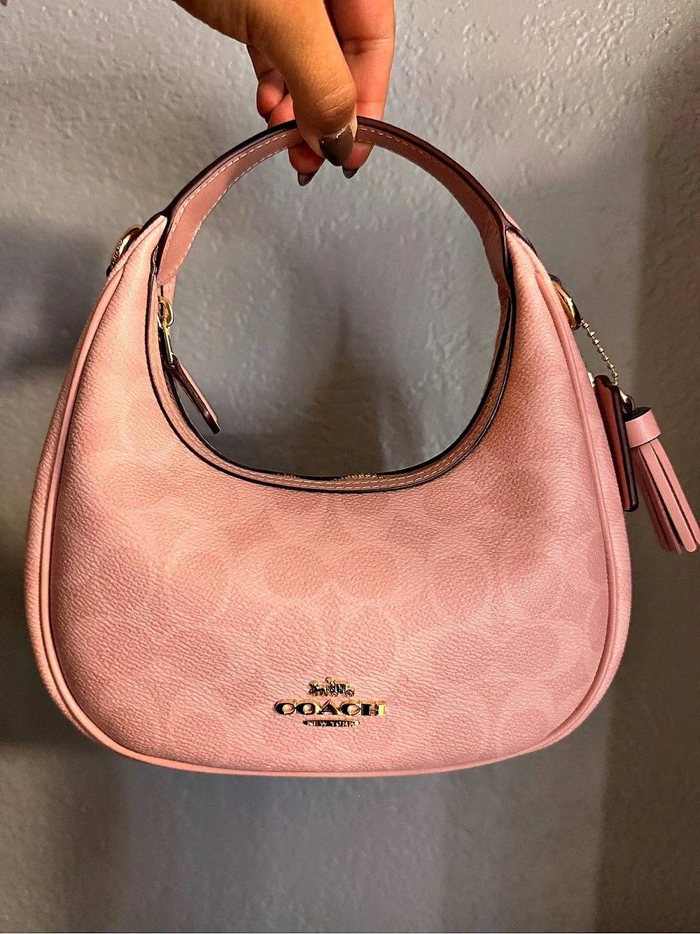 Coach Teri Shoulder Bag in Signature Canvas Pink